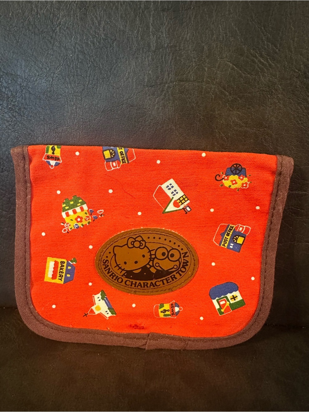 Vintage Sanrio Character Town Pouch with Brown Trim